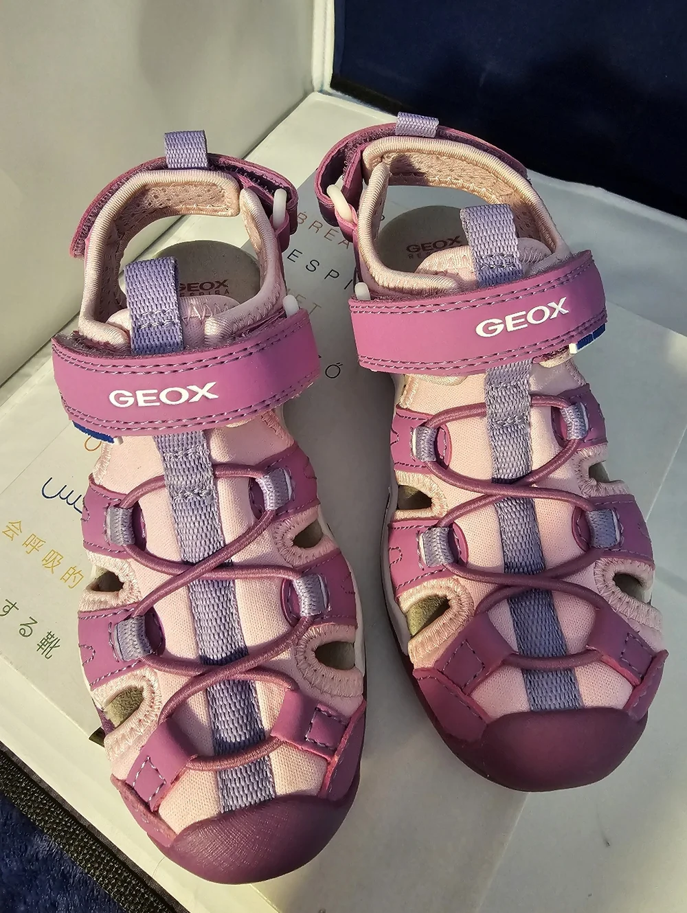 Geox Purple Pink Kids Sandals